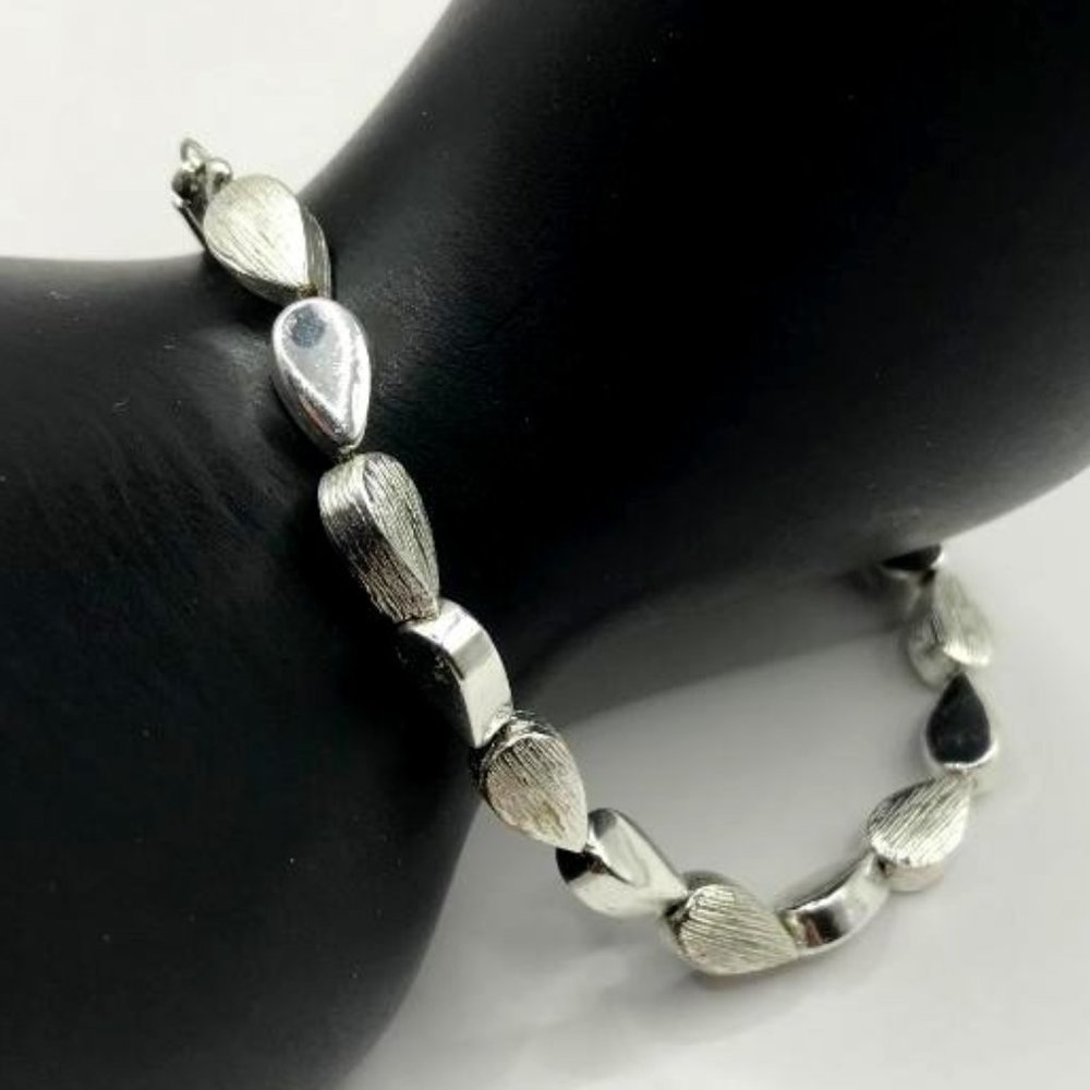 Napier Silver-Tone Teardrop Bead Bracelet